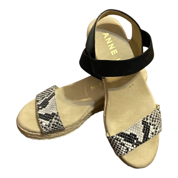 Anne Klein I flex wedge espadrille faux snakeskin sandal. Sz 7.5 - Picture 4 of 16